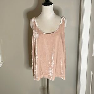 J.Crew Blush Velvet Tank Top SZ 10Tall